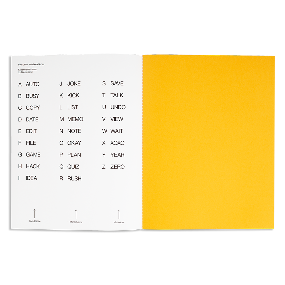 four letter notebook R – Rubberband Products
