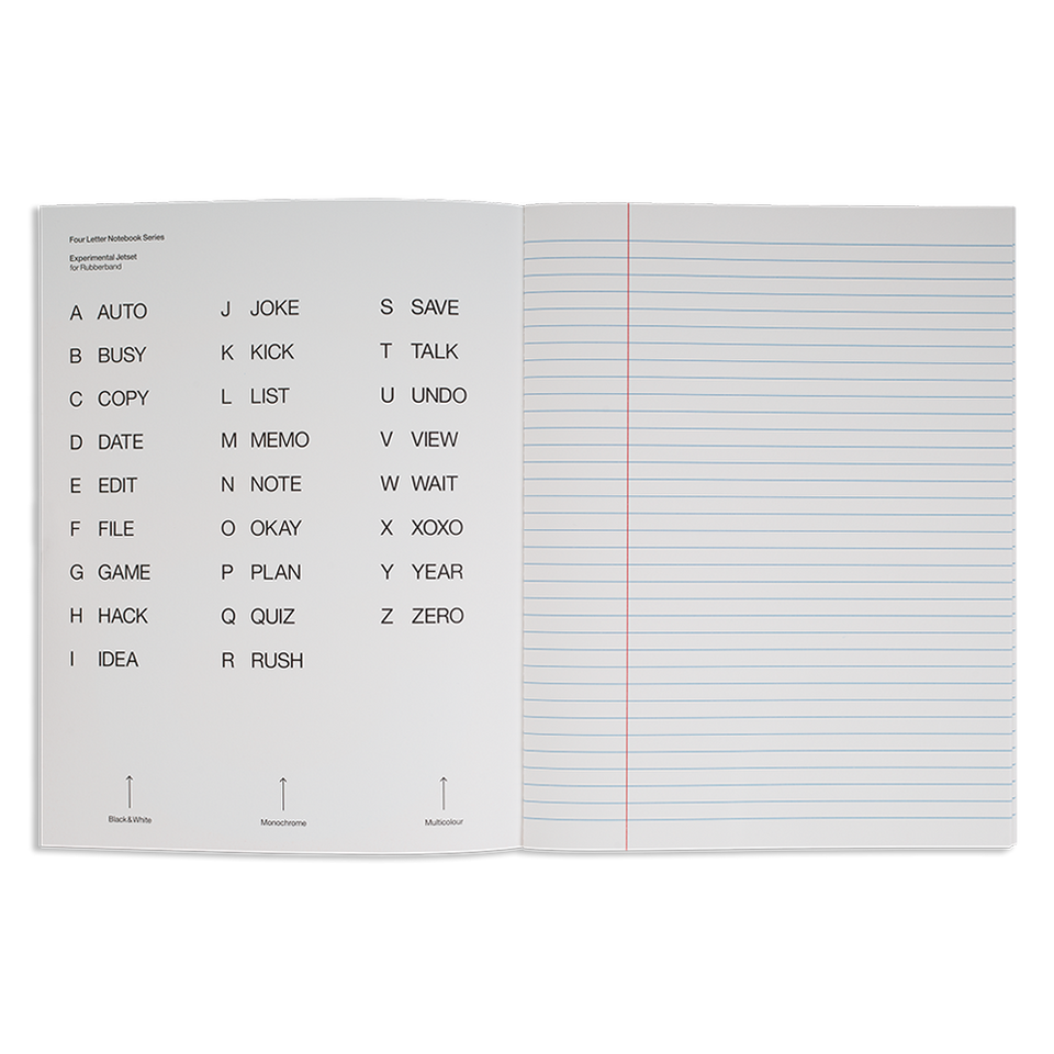 four letter notebook S