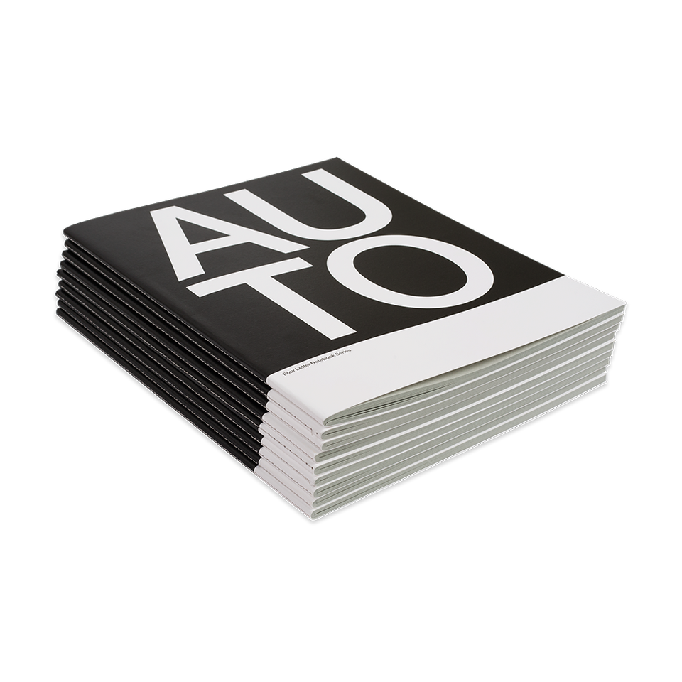 A to I - four letter notebook series - black & white